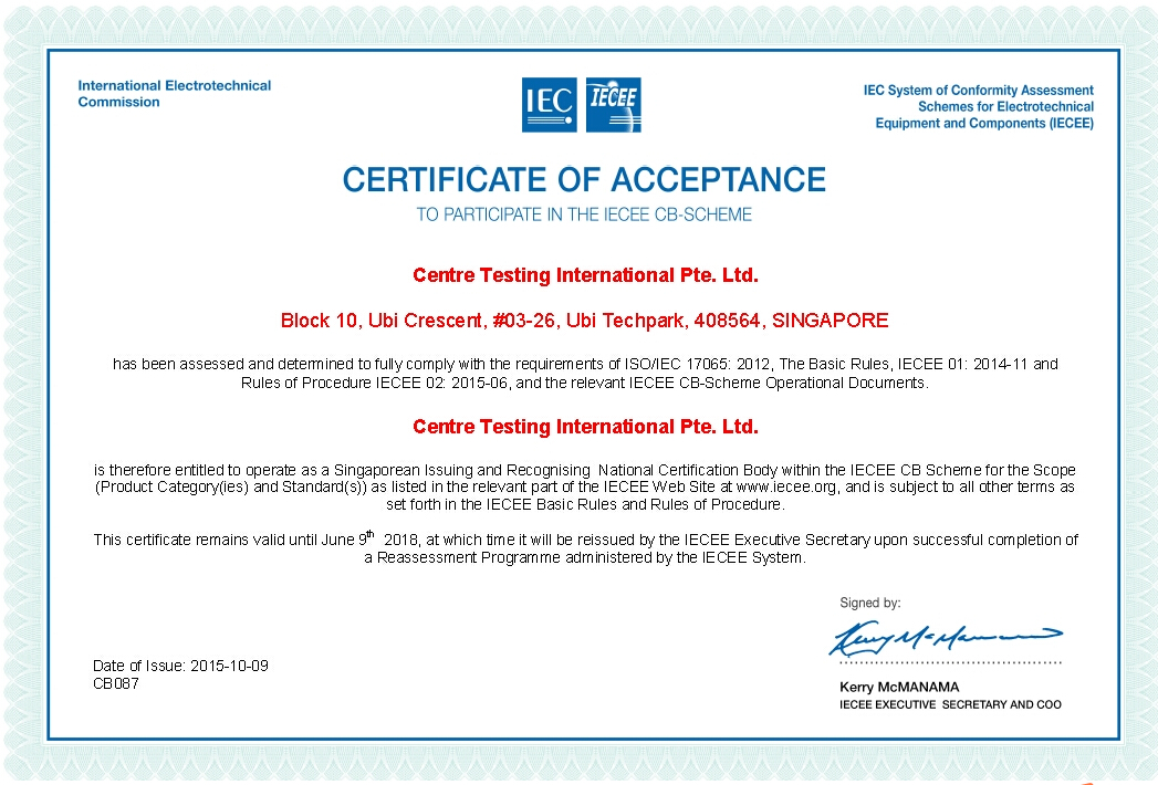 International CB Certification