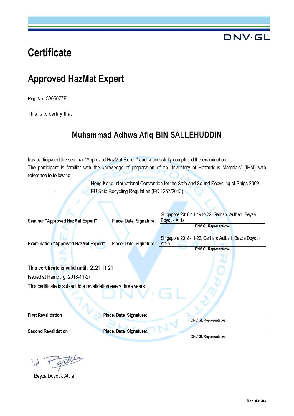 Approved HazMat Expert-Adhwa