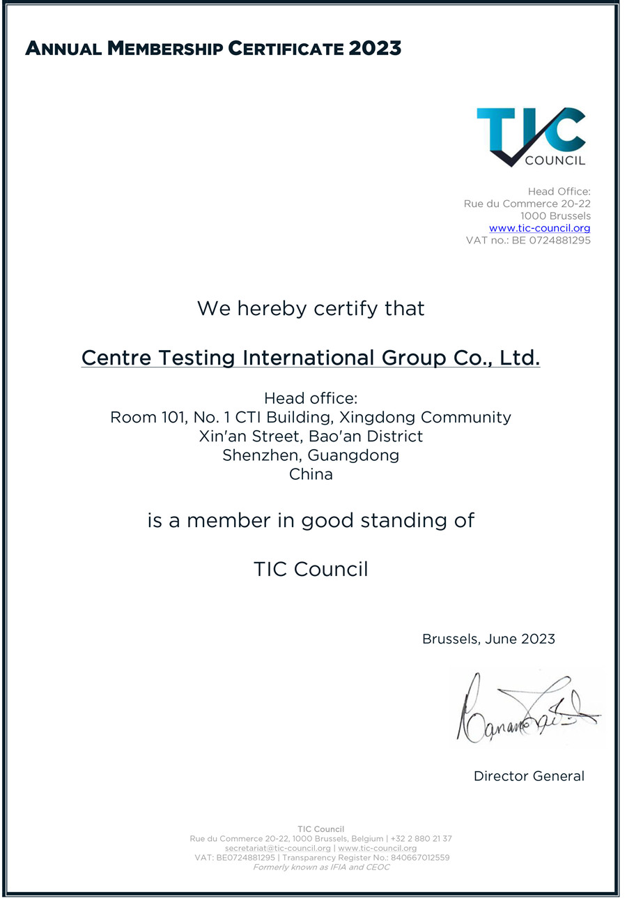 CTI Group _TIC Council Membership Certificate 2023