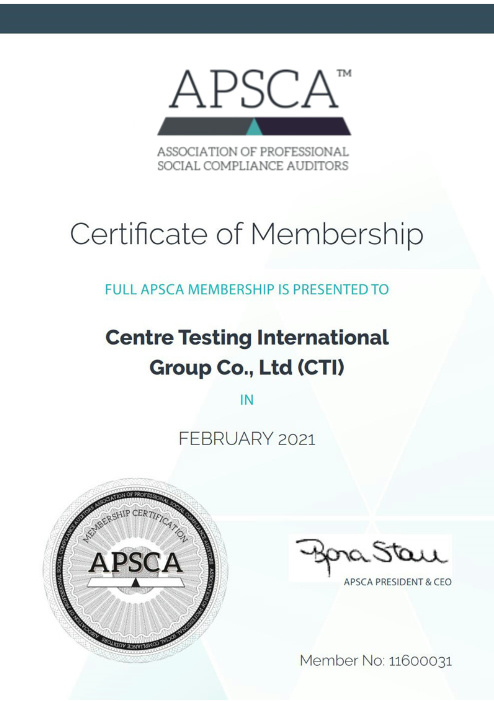 APSCA Membership Certification