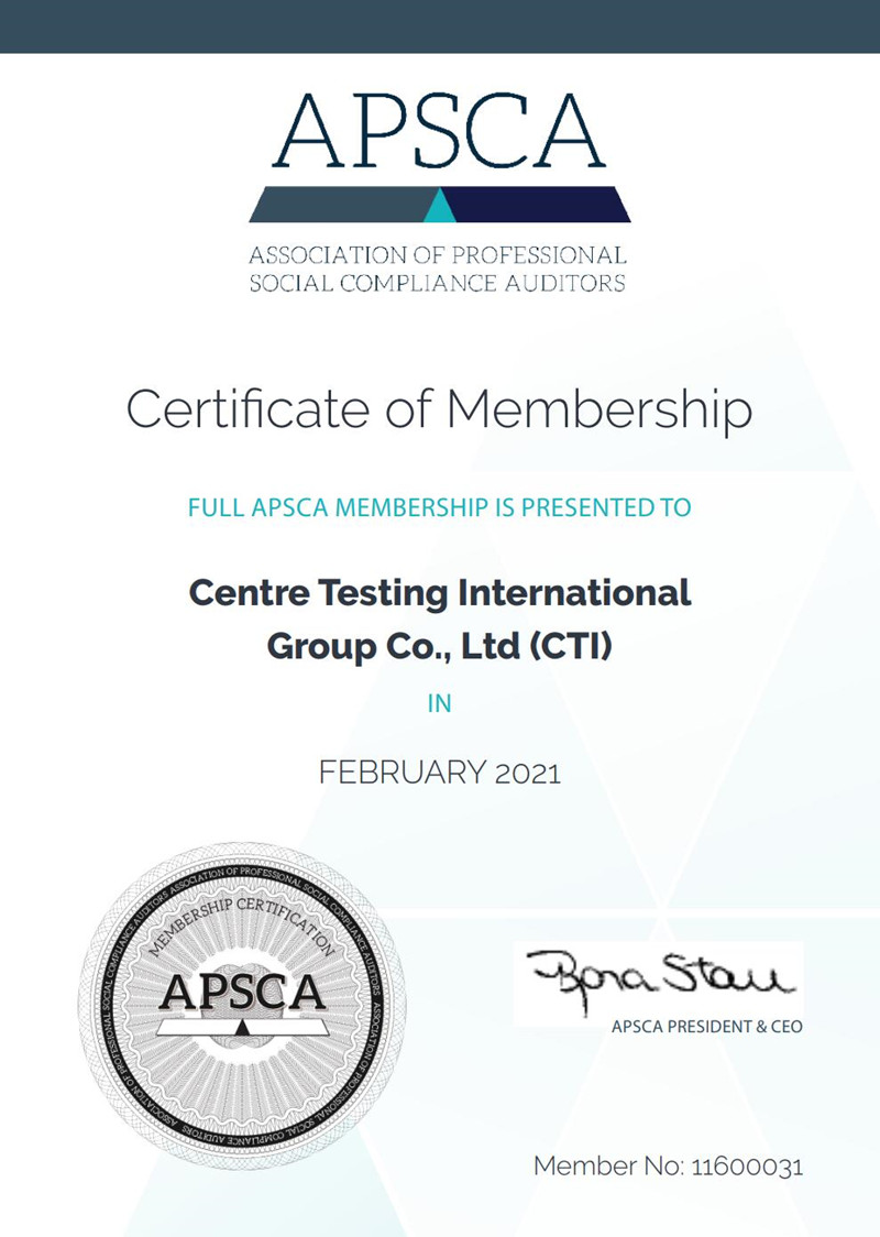 APSCA membership certification