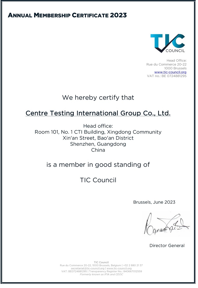 CTI Group _TIC Council Membership Certificate 2023