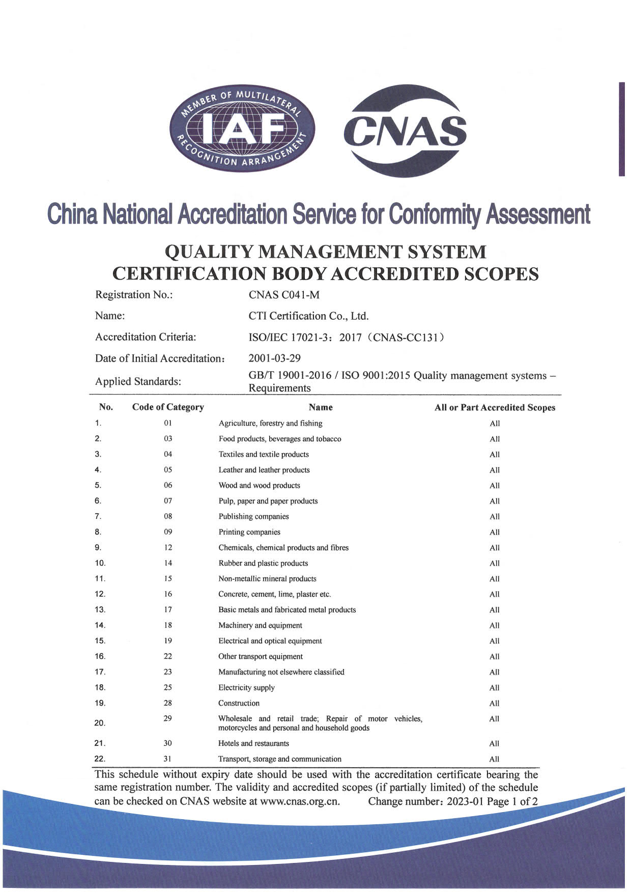 ISO 9001质量管理体系认证资质-英文版1