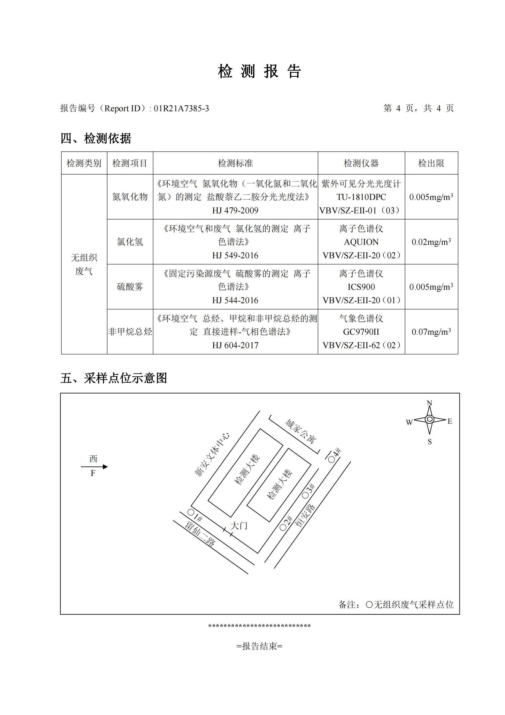 华测检测认证集团股份有限公司无组织废气检测报告